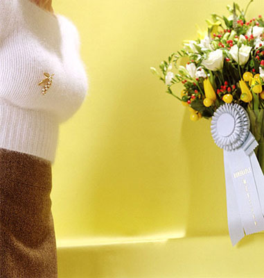 Diana Kingsley, Blue Ribbon, 2005, 42″ x 40″, lambda print