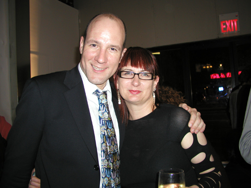 Eyebeam Executive Director Amanda McDonald Crowley and Scott Draves