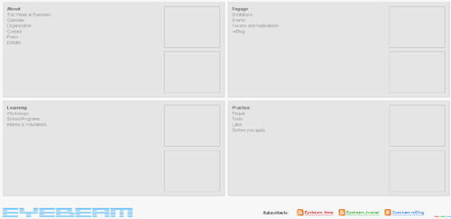 Eyebeam website. Screengrab AFC Eyebeam website. Screengrab AFC