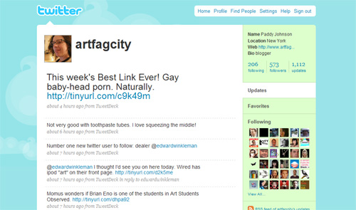 Art Fag City, Twitter, screengrab, Paddy Johnson