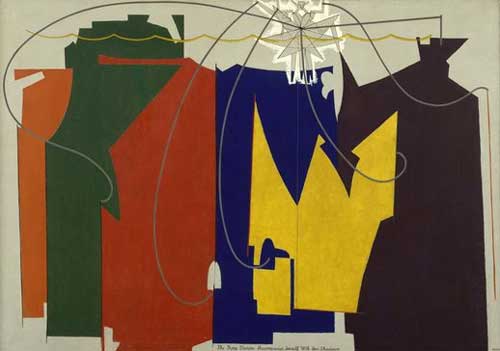 Man Ray, painting, Art Fag City, The Rope Dancer Accompanies Herself with Her Shadows