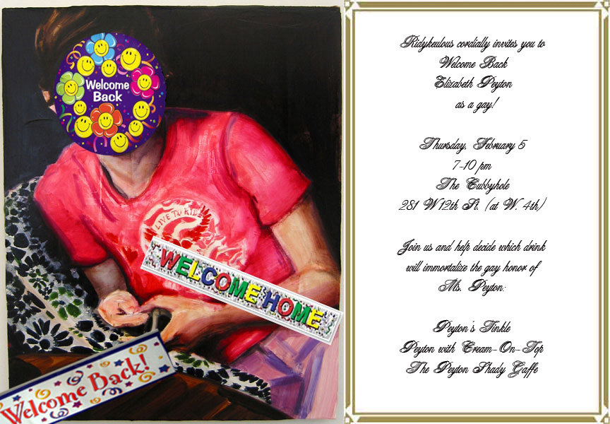 Ridykeulous, Art Fag City, Elizabeth Peyton