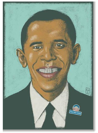 Bad paintings of Barack Obama, Art Fag City, Chris Coy