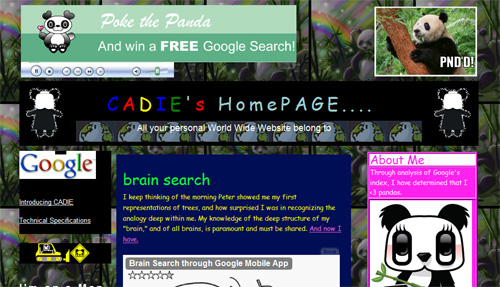 Art Fag City, Cadie, April Fool's, Google