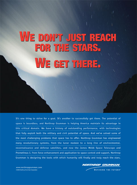 Northrop Grumman, print advertisement Northrop Grumman, print advertisement