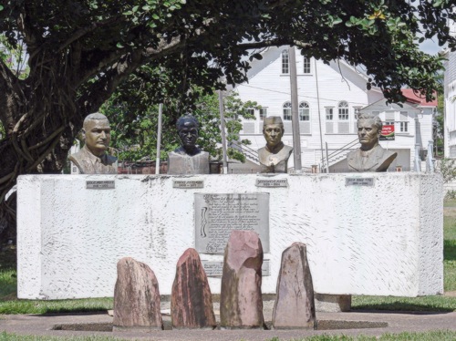 Non-Aligned monument in Guyana, Tito is on the right Non-Aligned monument in Guyana, Tito is on the right