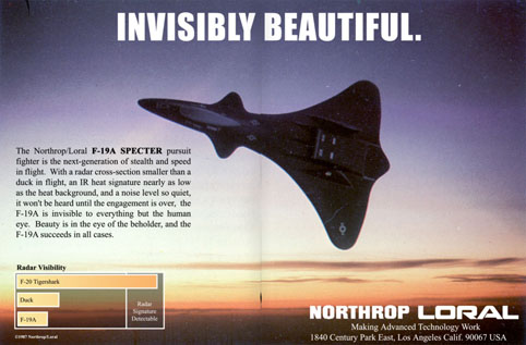 Northrop-Loral print advertisement Northrop-Loral print adversitement