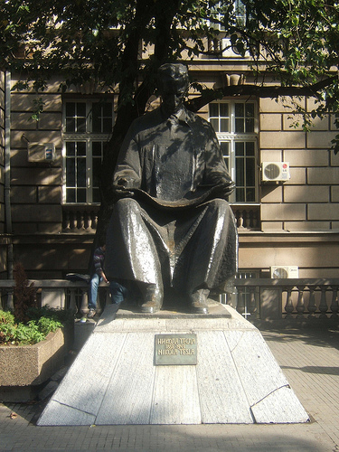 Nikola Tesla monument in Belgrade Nikola Tesla monument in Belgrade