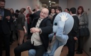Tamas Banovich takes the best bouncy ride of all! (Photo: Jessica Yatrofsky) Tamas Banovich takes the best bouncy ride of all! (Photo: Jessica Yatrofsky)