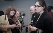 ArtINFO's Karen Archey, Ben Davis and Julia Halperin with Rachel Wetzler (Photo: Jessica Yatrofsky) ArtINFO's Karen Archey, Ben Davis and Julia Halperin with Rachel Wetzler (Photo: Jessica Yatrofsky)