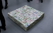 When we nearly step on your sculpture, it's probably bad. Pratchaya Phinthong, 'What I learned I no longer know; the little I still know, I guessed', 2009. Zimbabwean Dollar banknotes. When we nearly step on your sculpture, it's probably bad. Pratchaya Phinthong, 'What I learned I no longer know; the little I still know, I guessed', 2009. Zimbabwean Dollar banknotes.