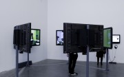 Installation of The Propeller Group's 'TVC Communism', in which they developed an ad campaign for communism. Five-channel video on a 5-hour, 45-minute loop. Installation of The Propeller Group's 'TVC Communism', in which they developed an ad campaign for communism. Five-channel video on a 5-hour, 45-minute loop.