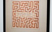 Elaine Reichek, "There's No Need", 2011, Hand embroidery on linen, 46 x 45 inches