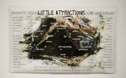 Sam Lewitt, "Fluid Employment, (Little Attractions)", 2012, screenprint and ferromagnetic liquid on pigmented inkjet print, 36 x 60 inches